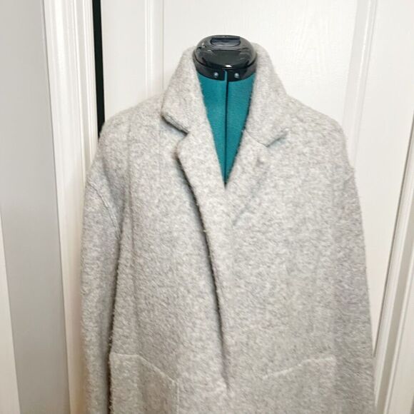 Vince Merino Wool Alpaca Brushed Shawl Knit Sweater Cardigan Oversized Coat - Picture 5 of 14